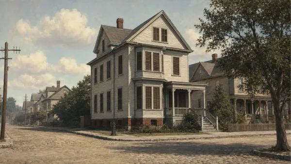 Maison victorienne de Fall River sous un soleil d’été en 1892